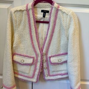 Aqua Brand Women's Cream and Pink Blazer